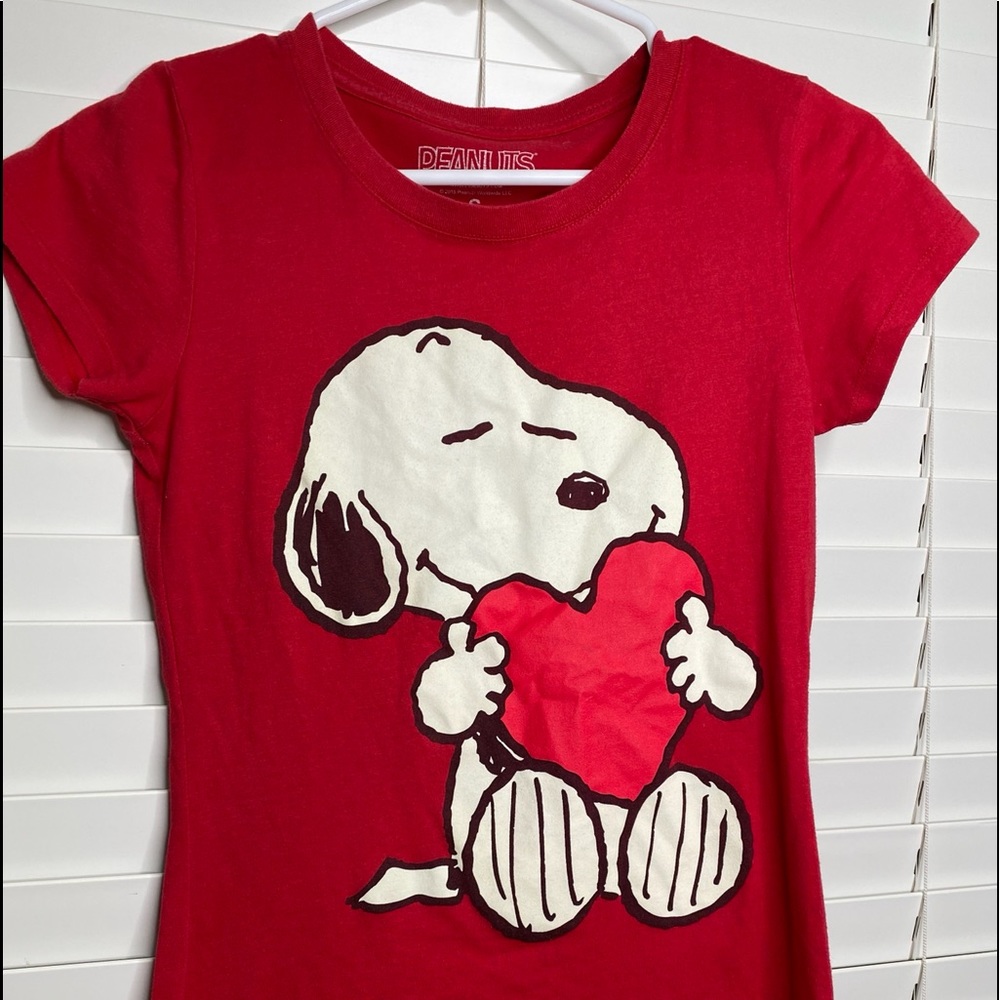 PRELOVED ADORABLE SNOOPY LOVE T-SHIRT SMALL